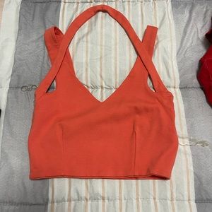 Orange crop top